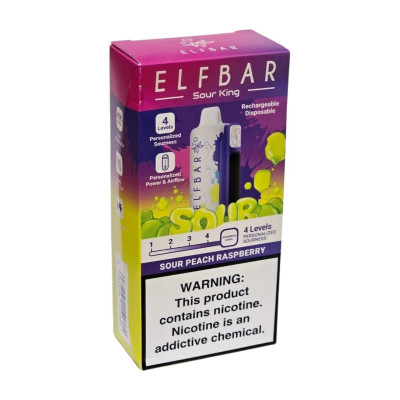 ELF BAR SOUR KING 40K SOUR PEACH RASPBERRY